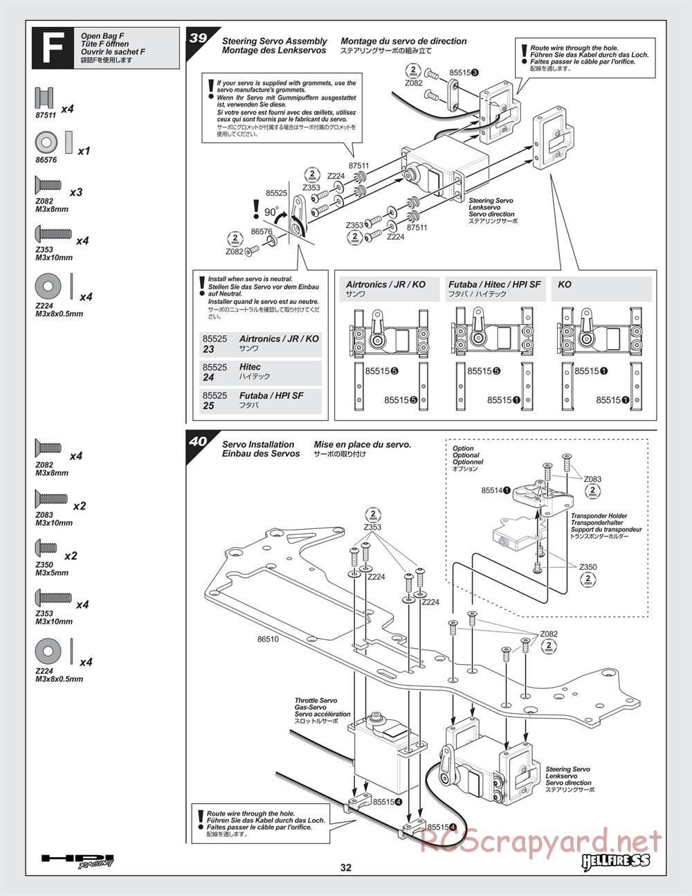 HPI - Hellfire SS - Manual - Page 32