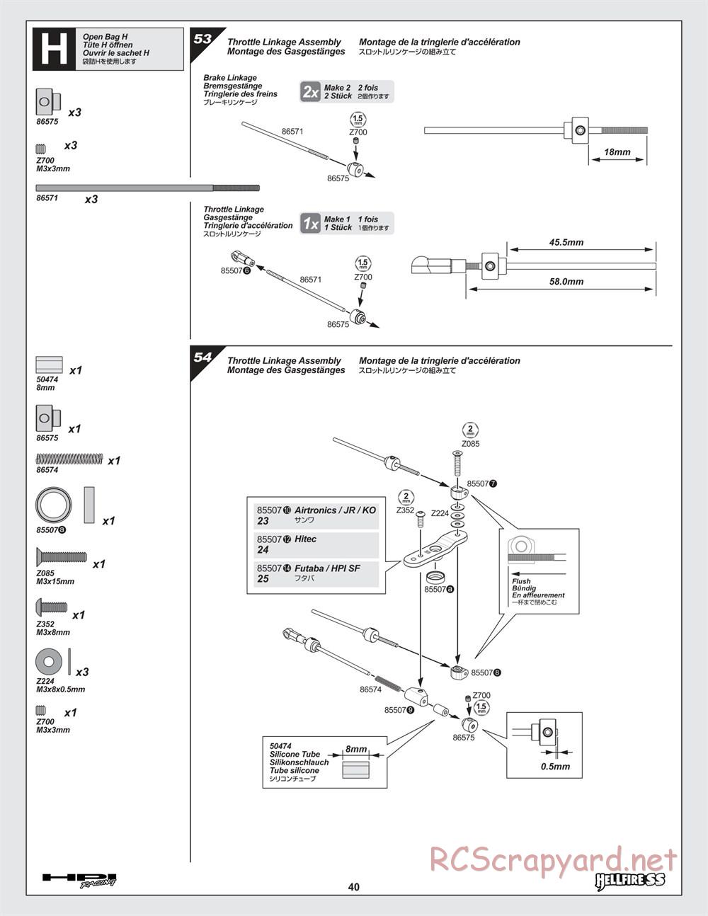 HPI - Hellfire SS - Manual - Page 40