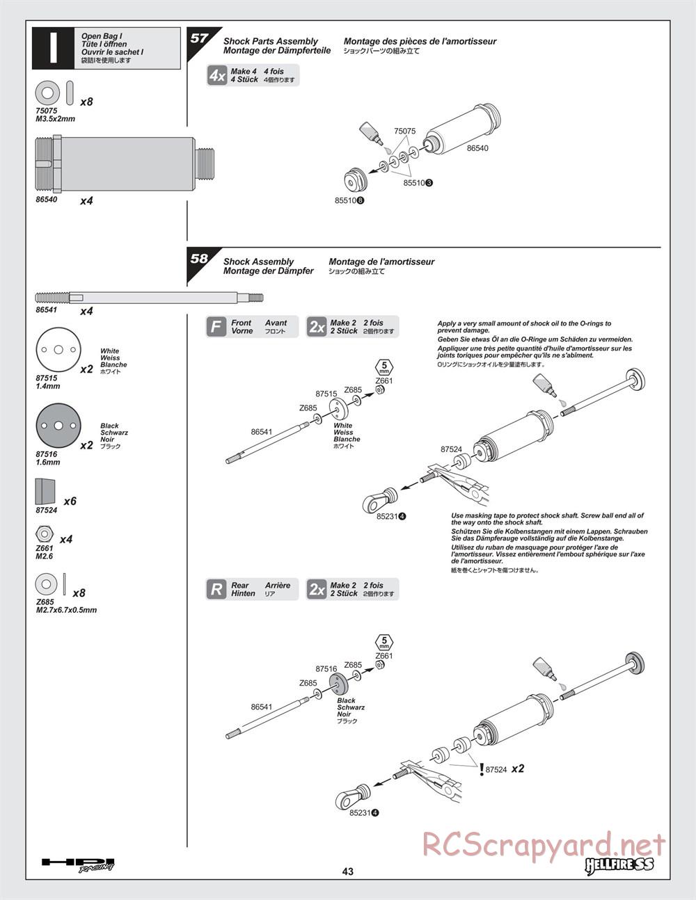 HPI - Hellfire SS - Manual - Page 43