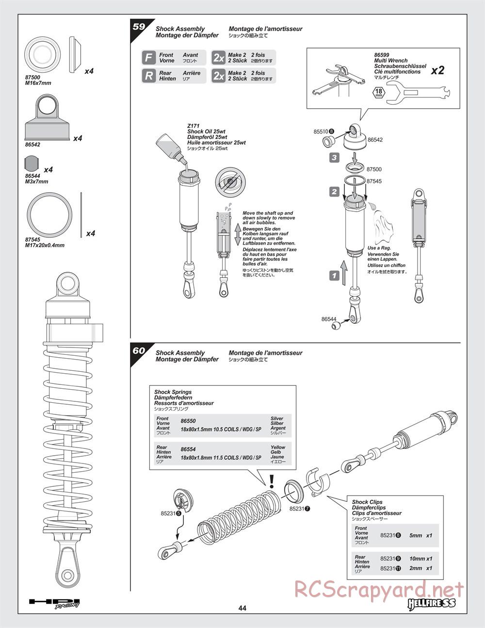 HPI - Hellfire SS - Manual - Page 44