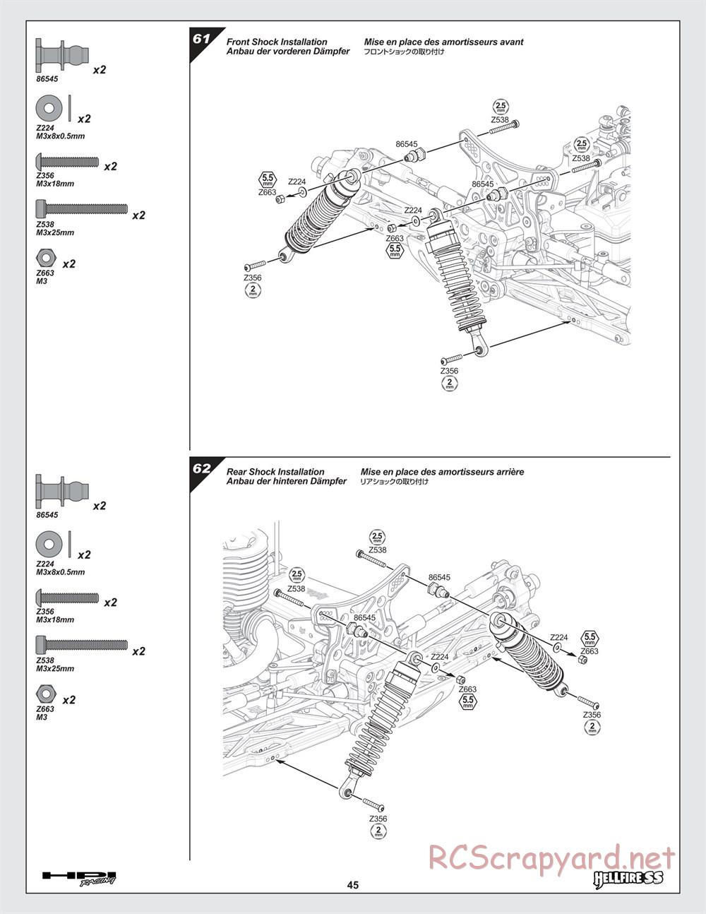 HPI - Hellfire SS - Manual - Page 45