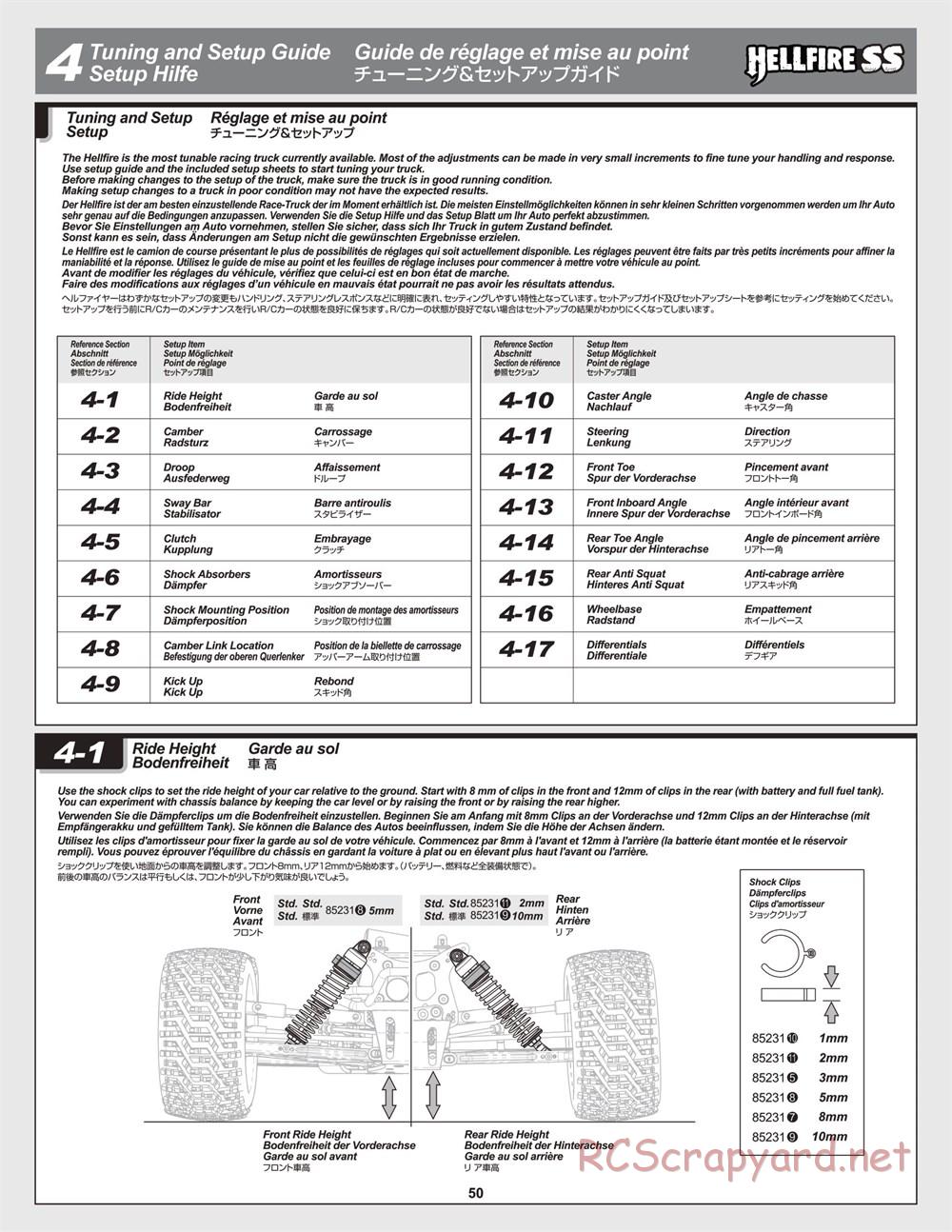 HPI - Hellfire SS - Manual - Page 50