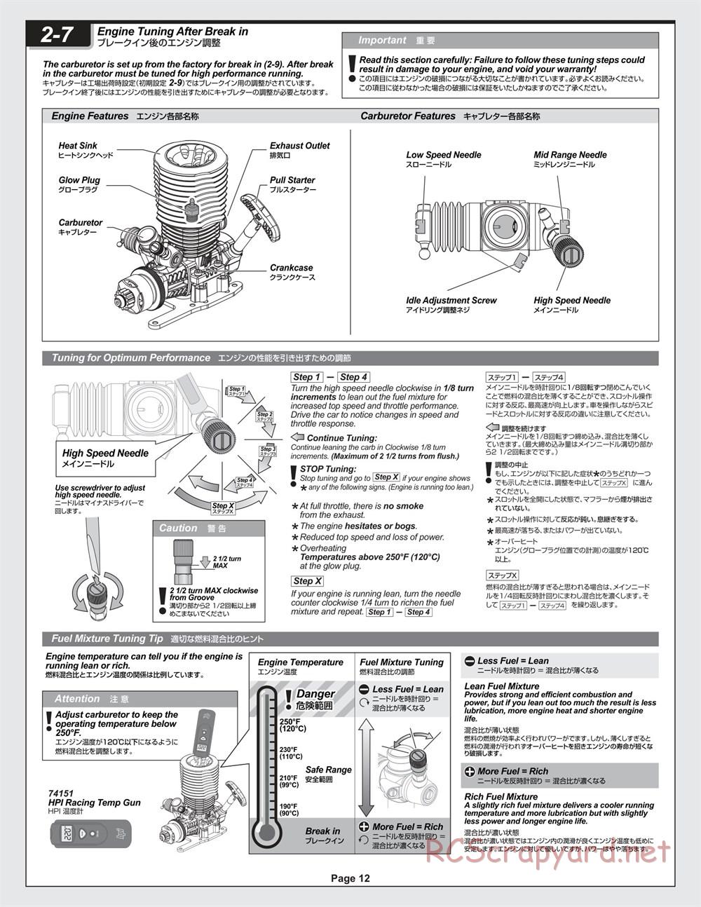 HPI - Hellfire - Manual - Page 12