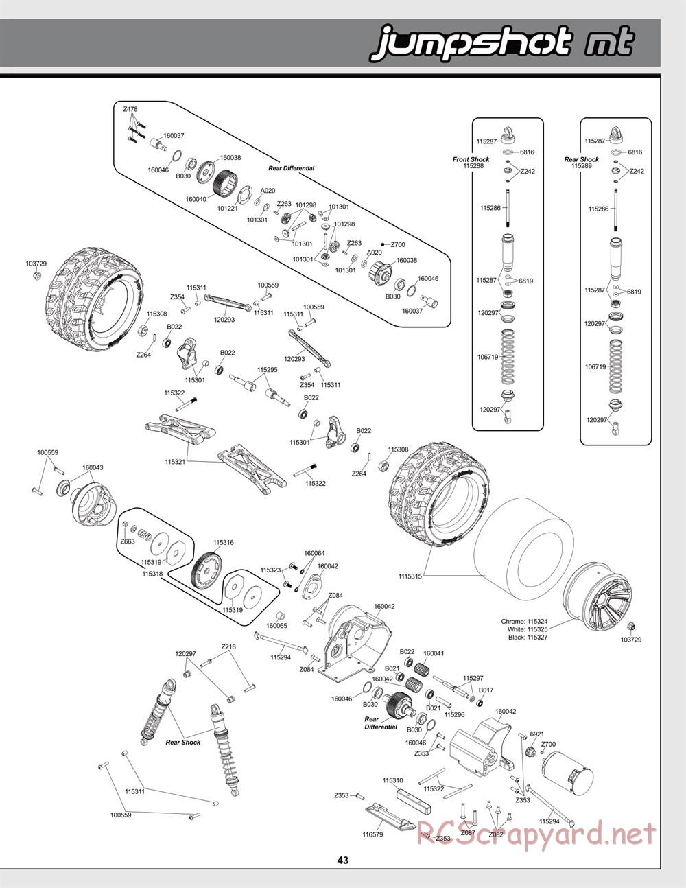 HPI - Jumpshot MT Flux - Exploded View - Page 43