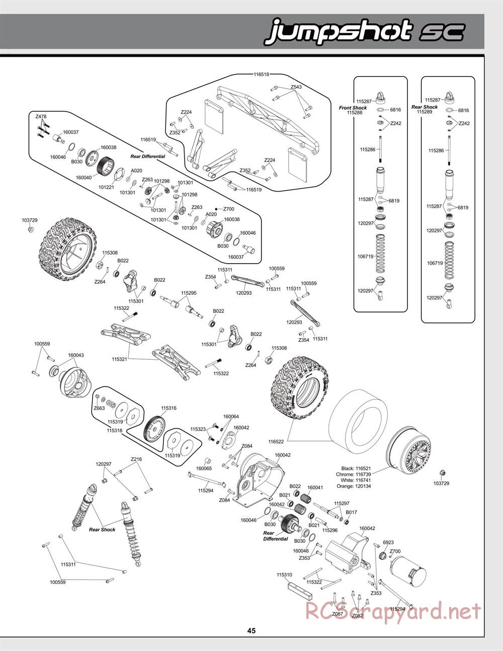 HPI - Jumpshot MT Flux - Exploded View - Page 45