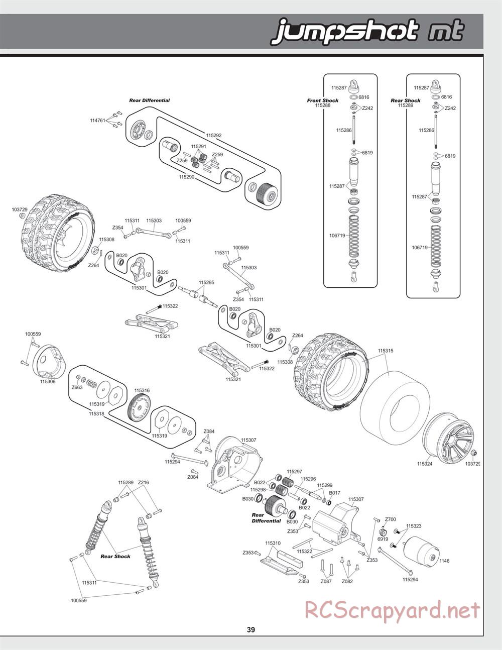 HPI - Jumpshot MT - Exploded View - Page 39