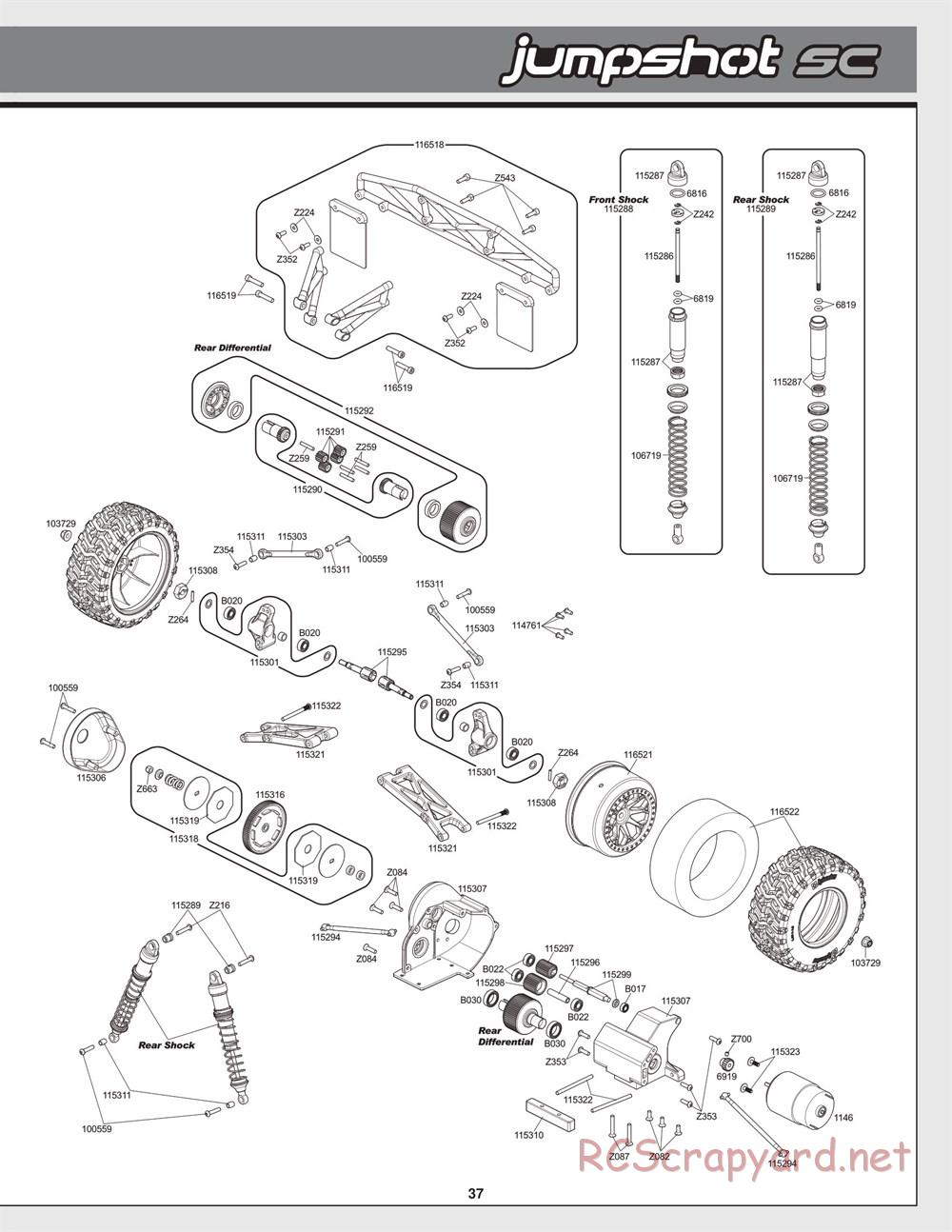 HPI - Jumpshot SC - Exploded View - Page 37