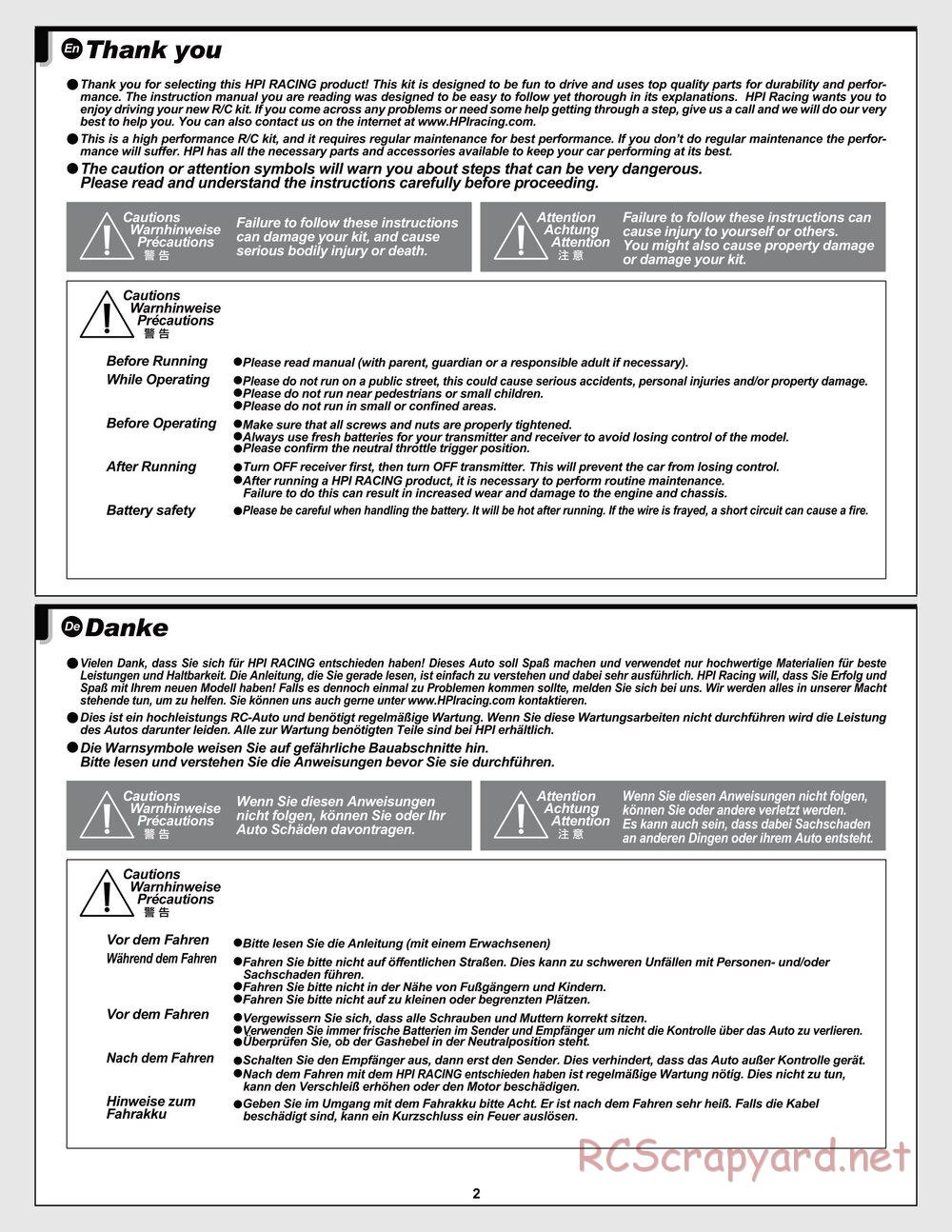 HPI - Jumpshot SC / ST V2 - Manual - Page 2