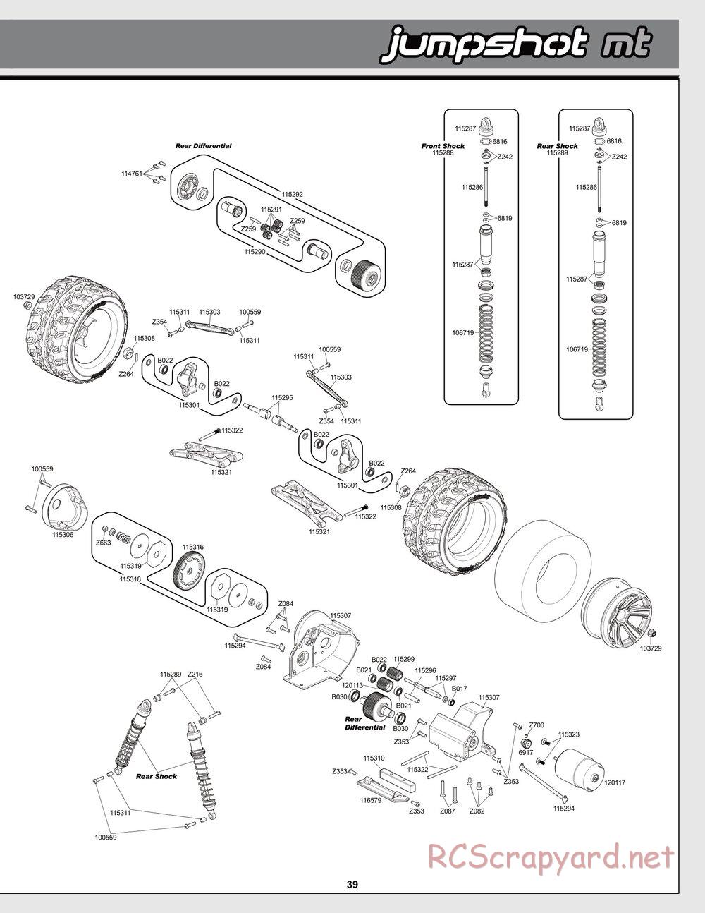 HPI - Jumpshot SC / ST V2 - Exploded View - Page 39