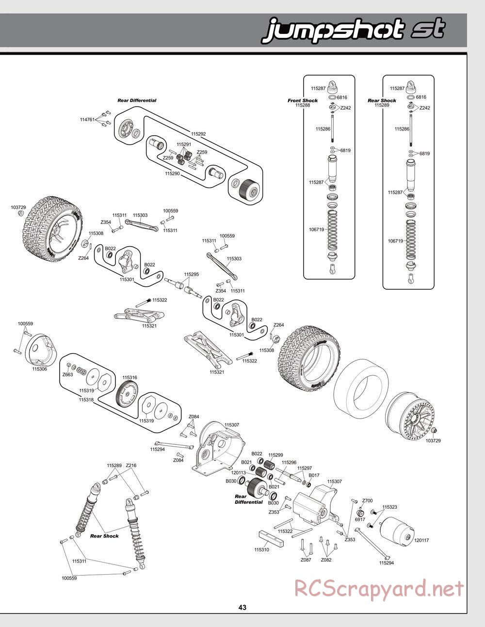 HPI - Jumpshot SC / ST V2 - Exploded View - Page 43