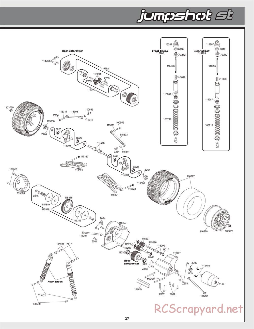 HPI - Jumpshot ST - Exploded View - Page 37