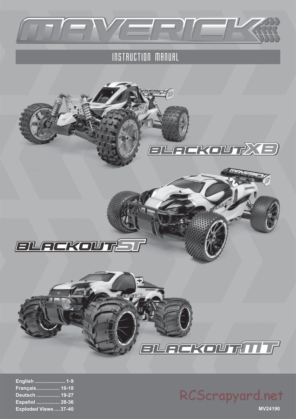 HPI - Maverick Blackout ST - Manual - Page 1