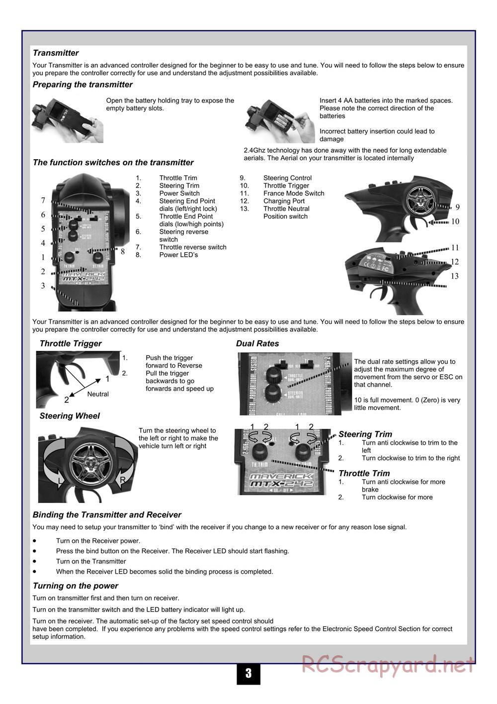 HPI - Maverick Blackout MT - Manual - Page 4