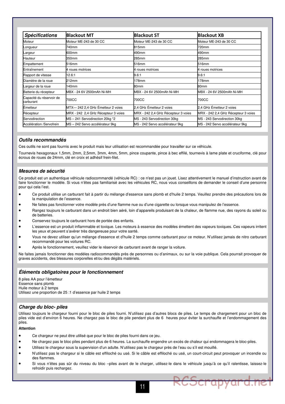 HPI - Maverick Blackout XB - Manual - Page 12