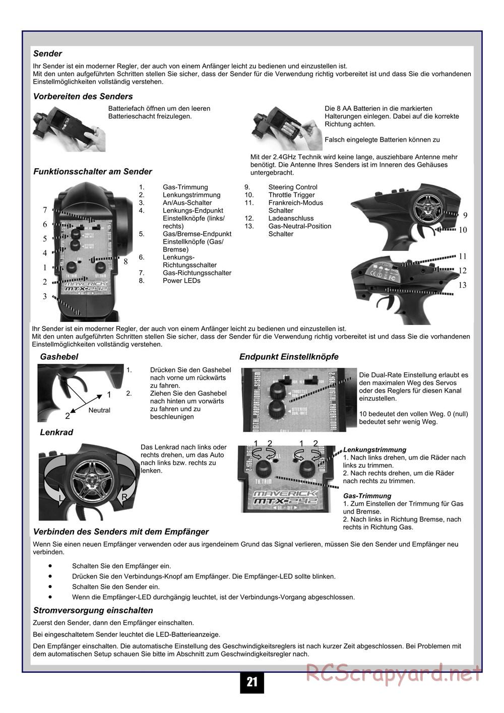 HPI - Maverick Blackout XB - Manual - Page 22