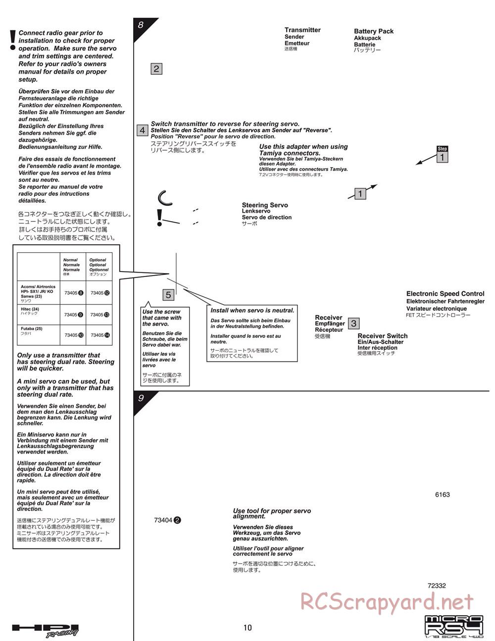 HPI - Micro RS4 - Manual - Page 10