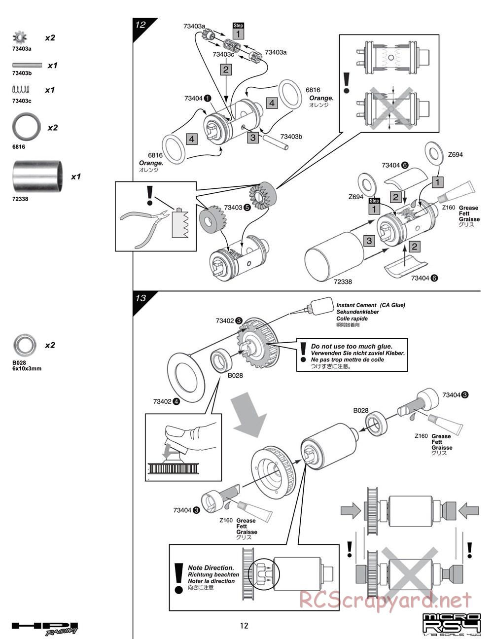 HPI - Micro RS4 - Manual - Page 12