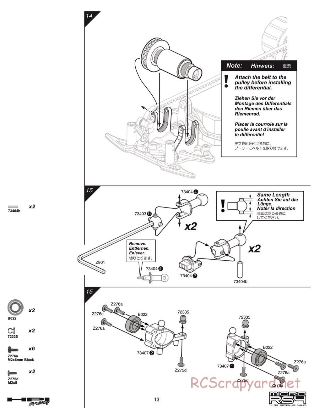 HPI - Micro RS4 - Manual - Page 13