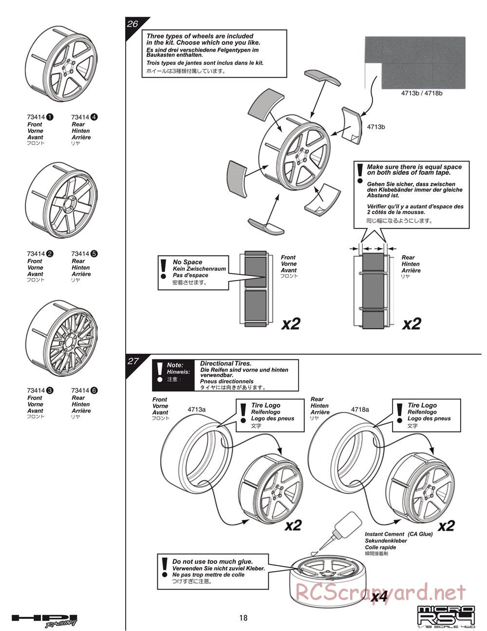 HPI - Micro RS4 - Manual - Page 18