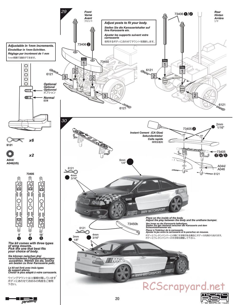 HPI - Micro RS4 - Manual - Page 20