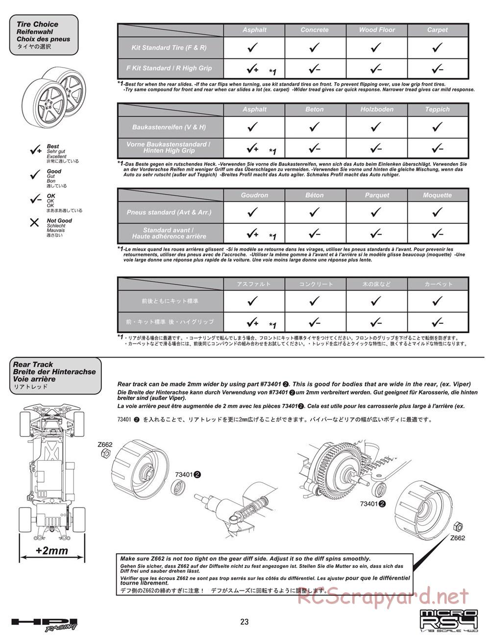 HPI - Micro RS4 - Manual - Page 23