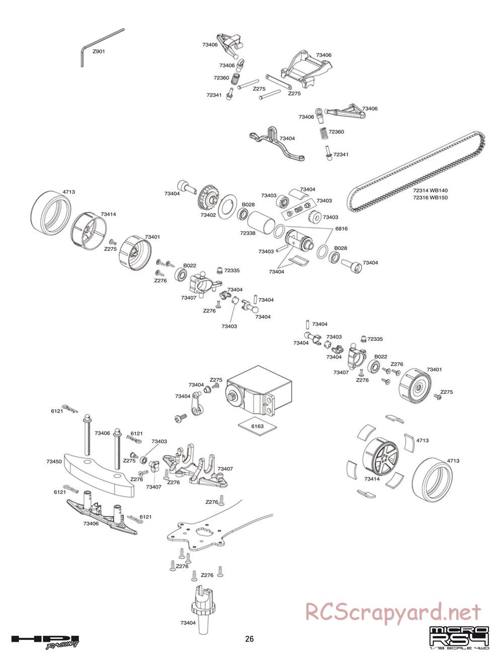 HPI - Micro RS4 - Exploded View - Page 26