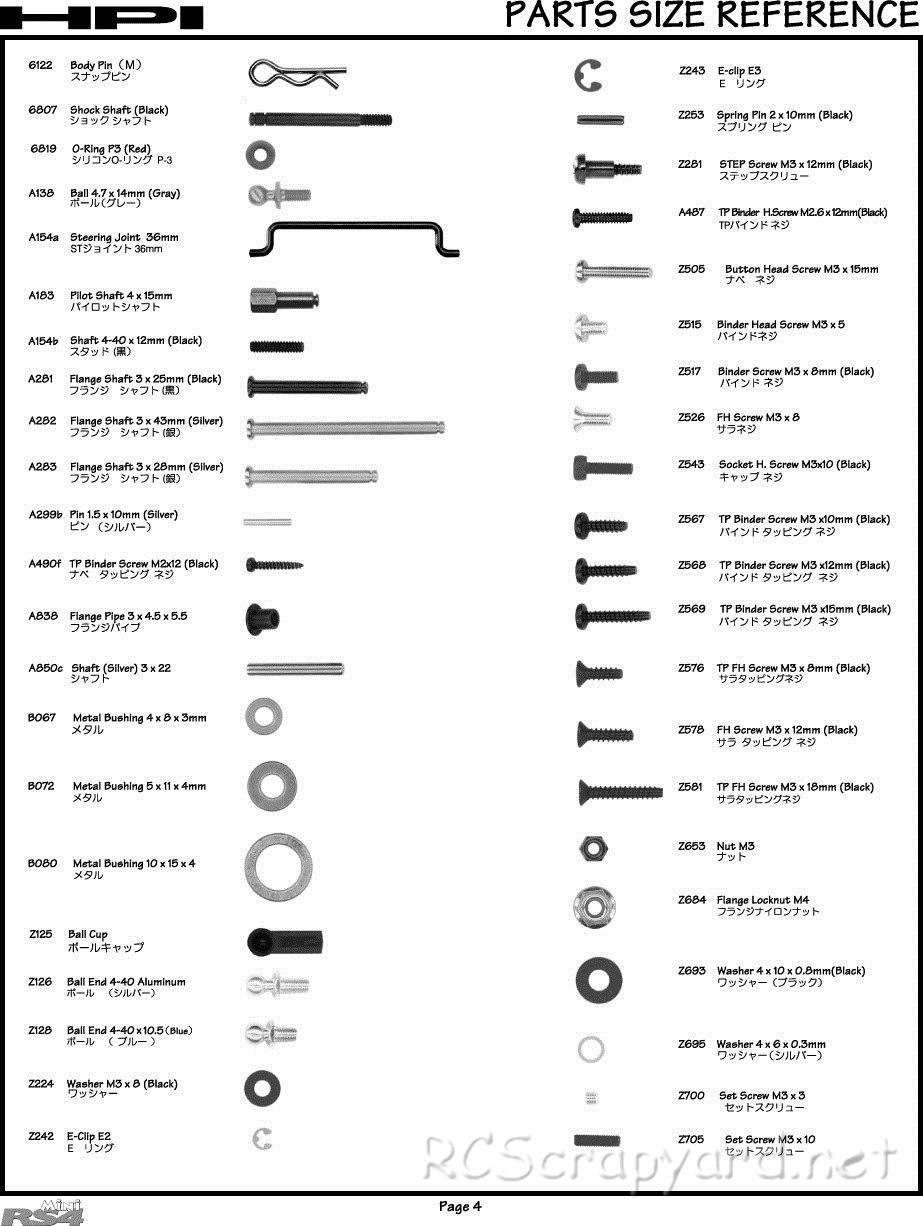 HPI - RS4 Mini - Manual - Page 4