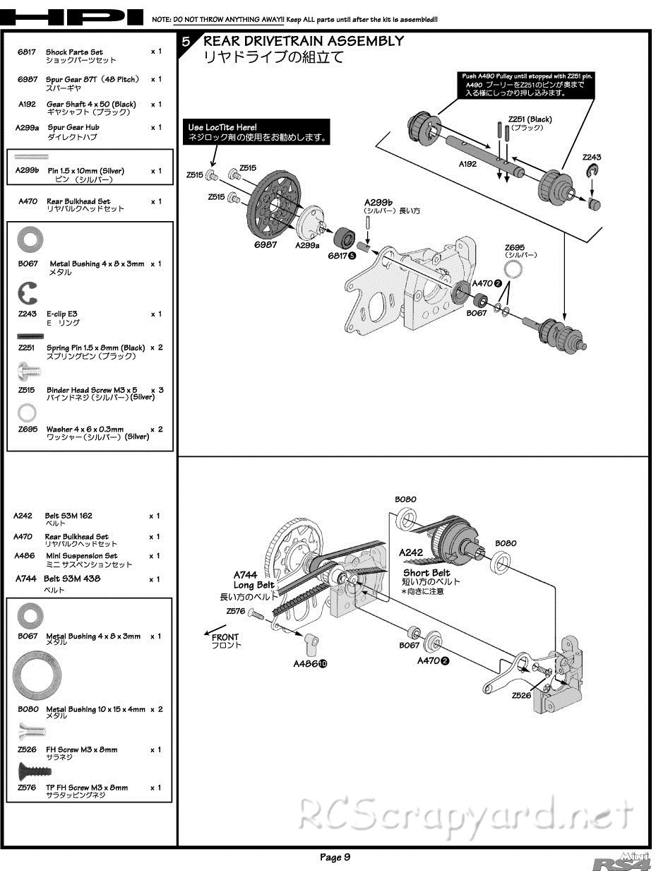 HPI - RS4 Mini - Manual - Page 9