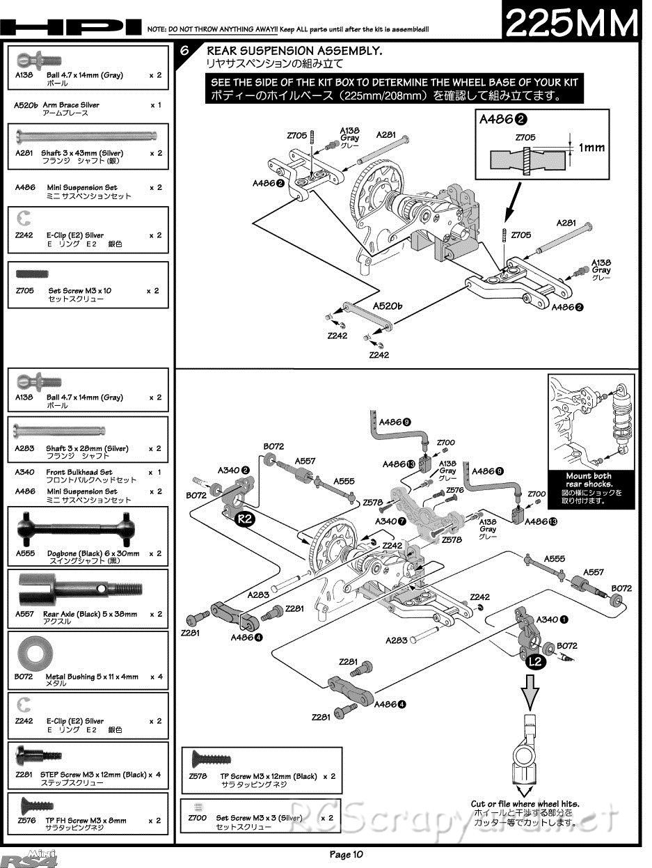 HPI - RS4 Mini - Manual - Page 10