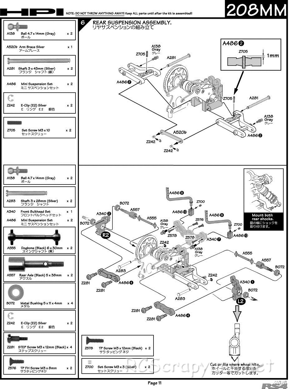 HPI - RS4 Mini - Manual - Page 11