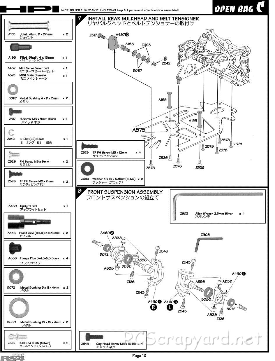 HPI - RS4 Mini - Manual - Page 12