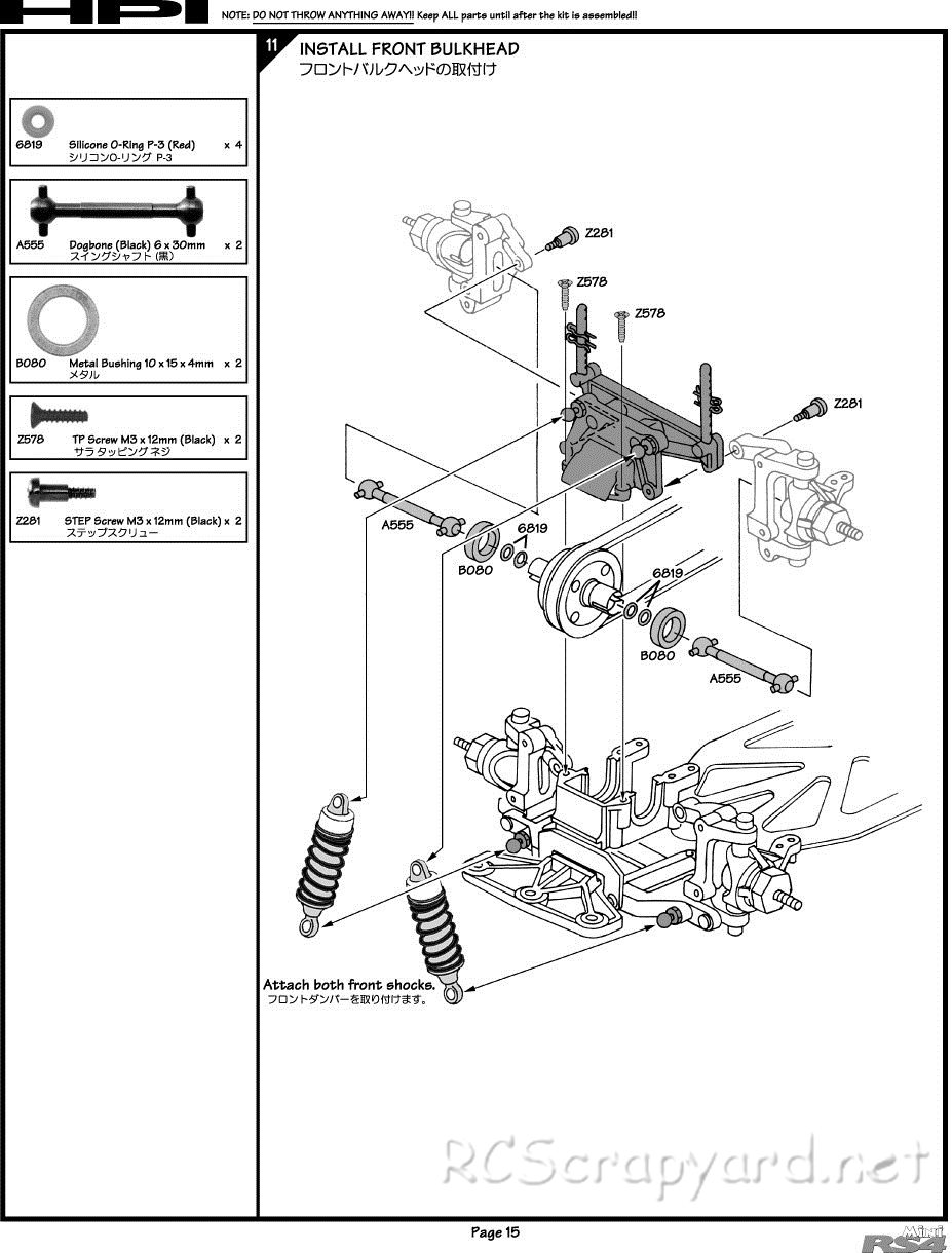 HPI - RS4 Mini - Manual - Page 15