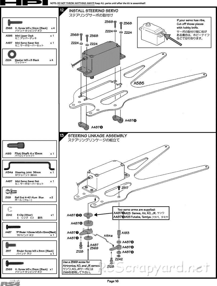 HPI - RS4 Mini - Manual - Page 16