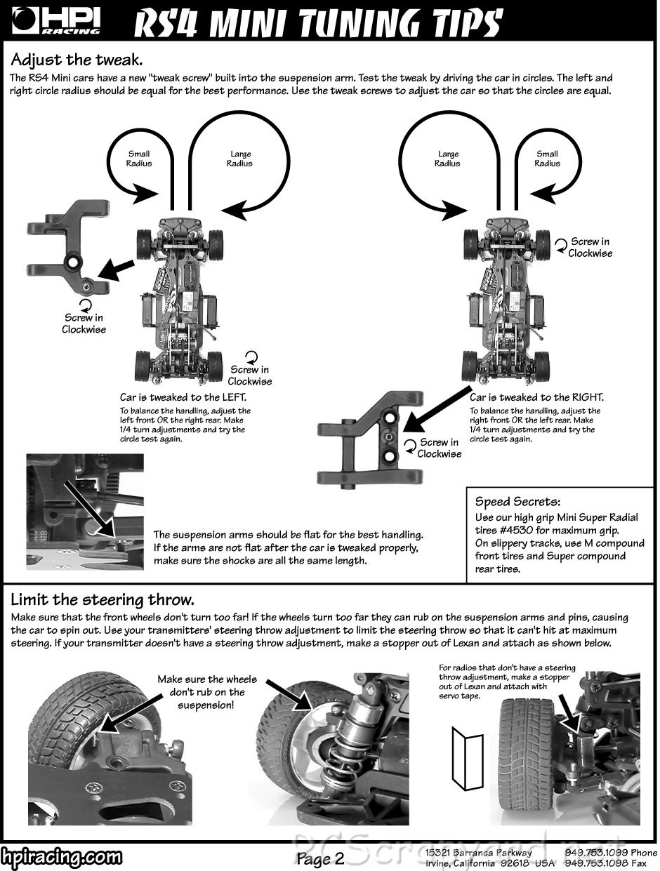 HPI - RS4 Mini - Manual - Page 22