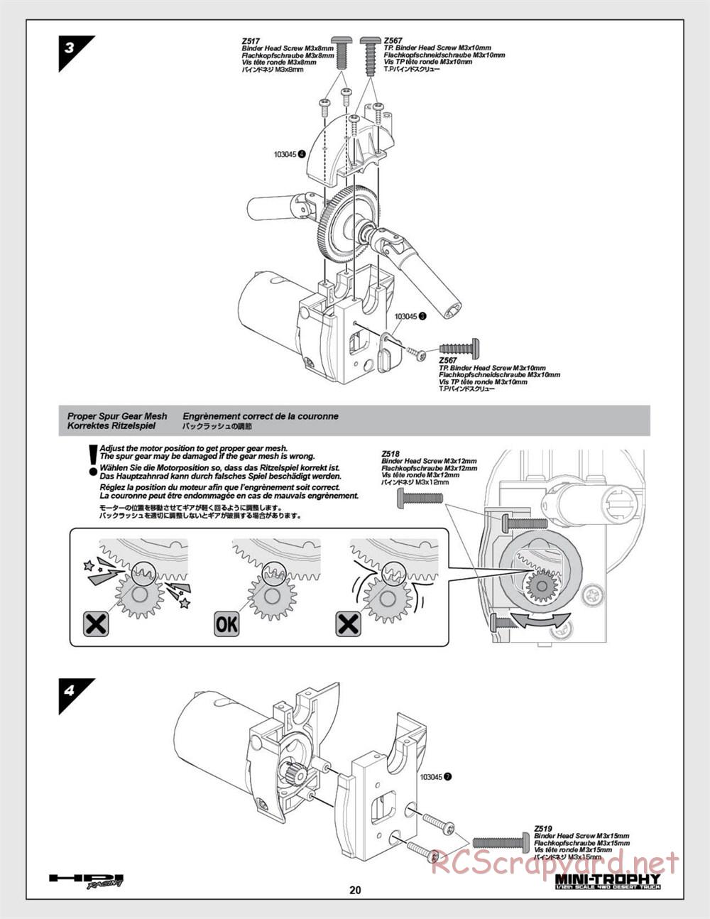 HPI - Mini Trophy - Desert Truck - Manual - Page 20