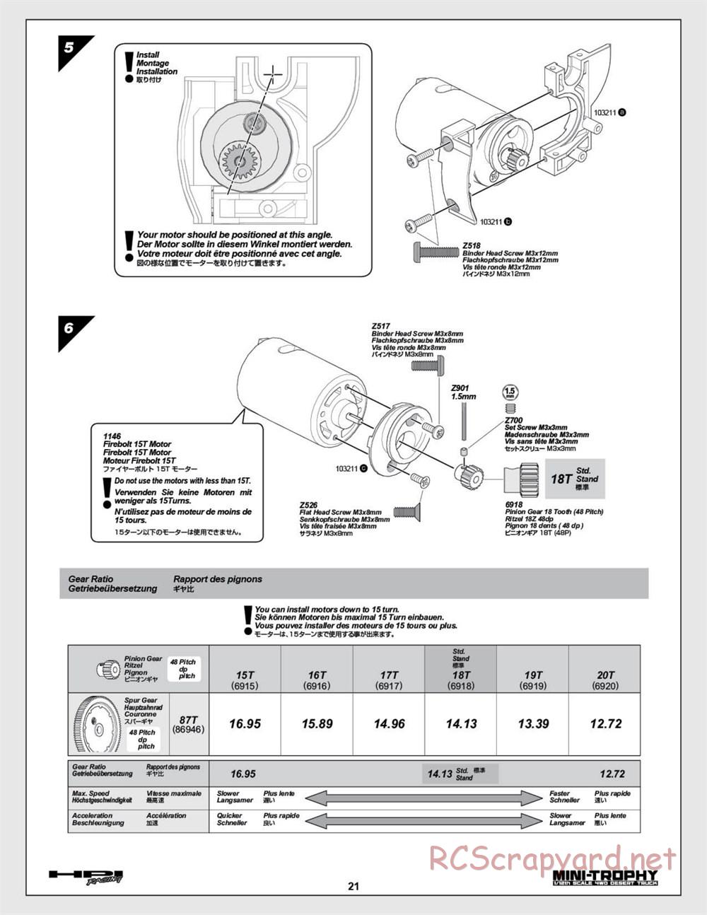 HPI - Mini Trophy - Desert Truck - Manual - Page 21