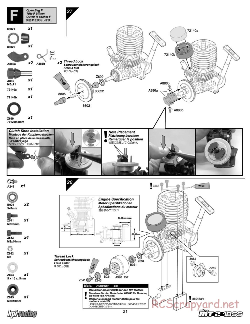 HPI - Nitro MT2 18SS - Manual - Page 21