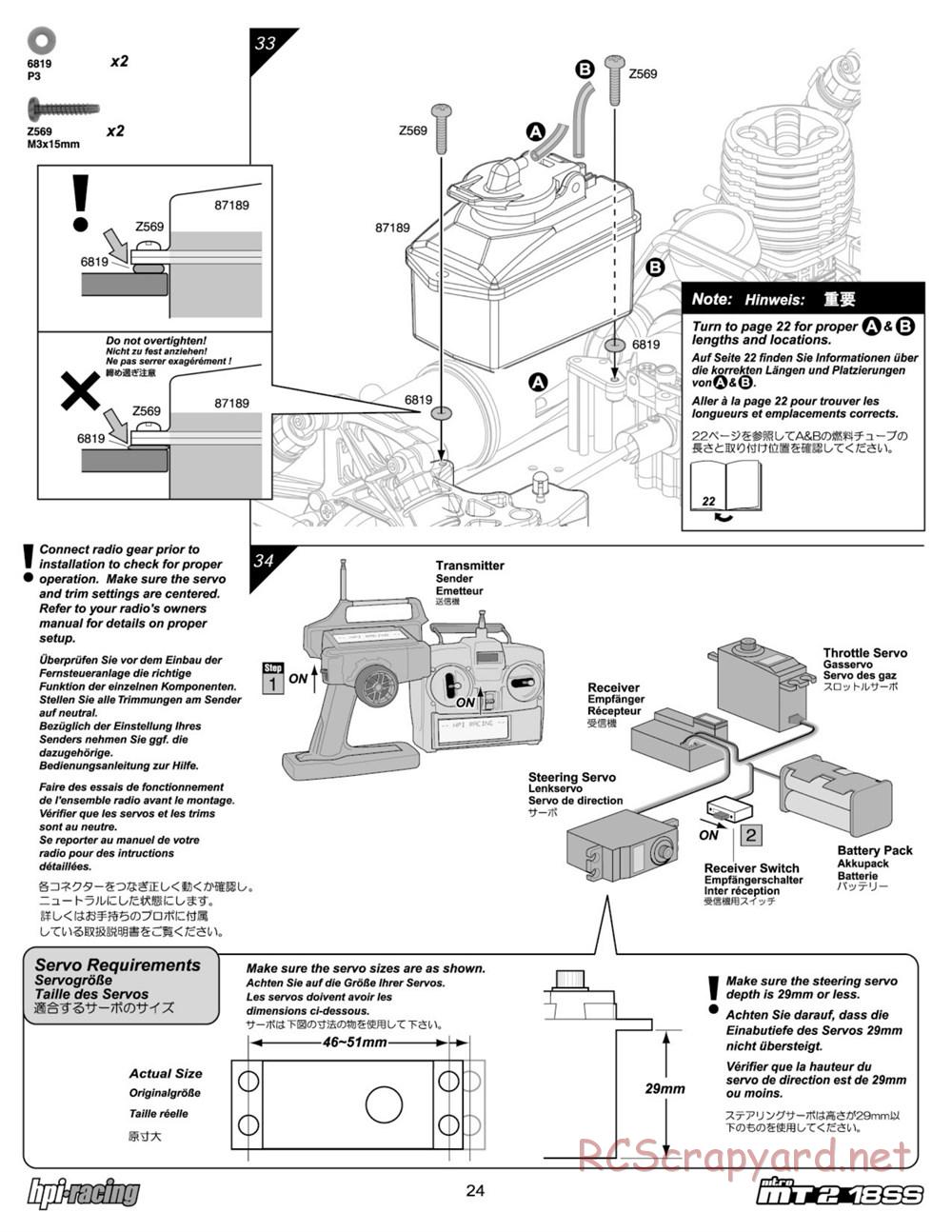 HPI - Nitro MT2 18SS - Manual - Page 24