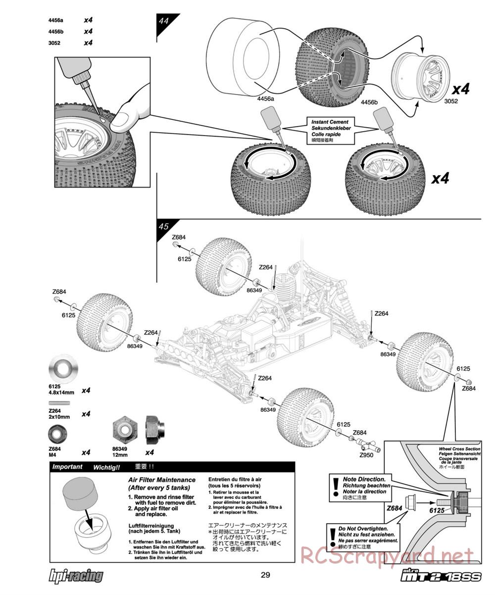 HPI - Nitro MT2 18SS - Manual - Page 29
