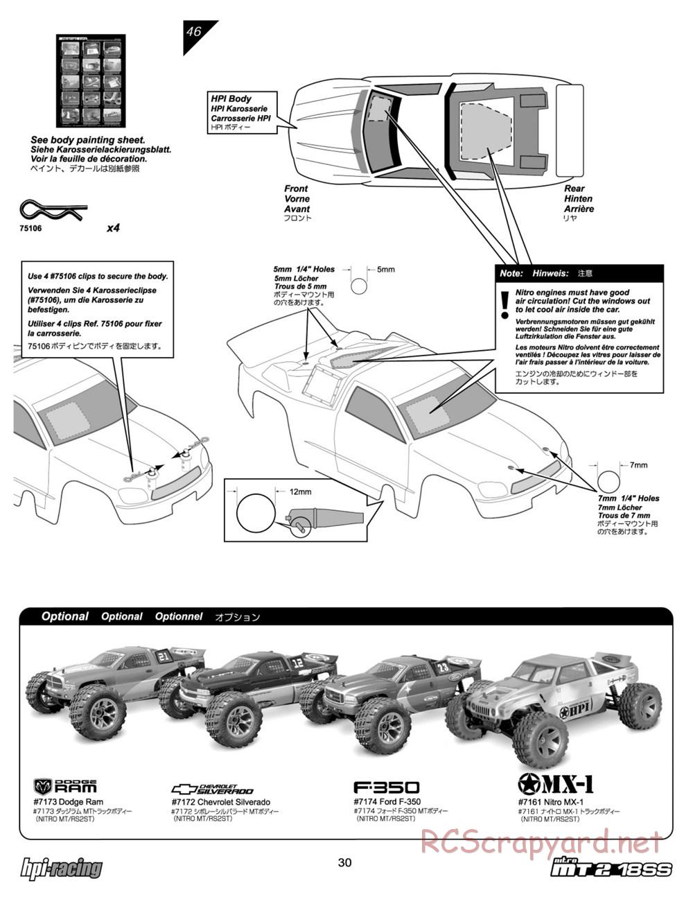 HPI - Nitro MT2 18SS - Manual - Page 30