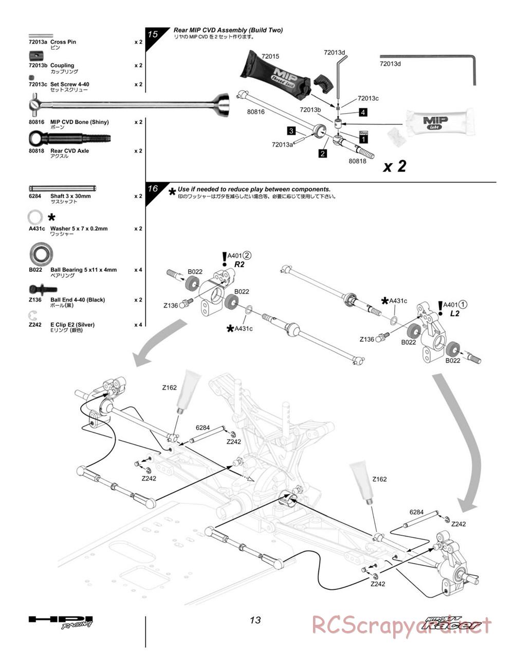 HPI - Nitro MT Racer - Manual - Page 13