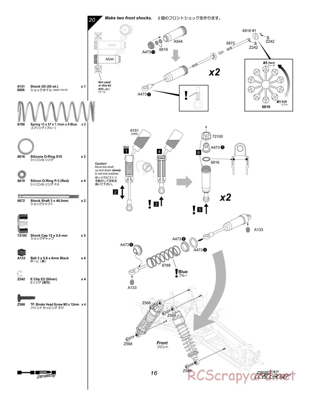 HPI - Nitro MT Racer - Manual - Page 16