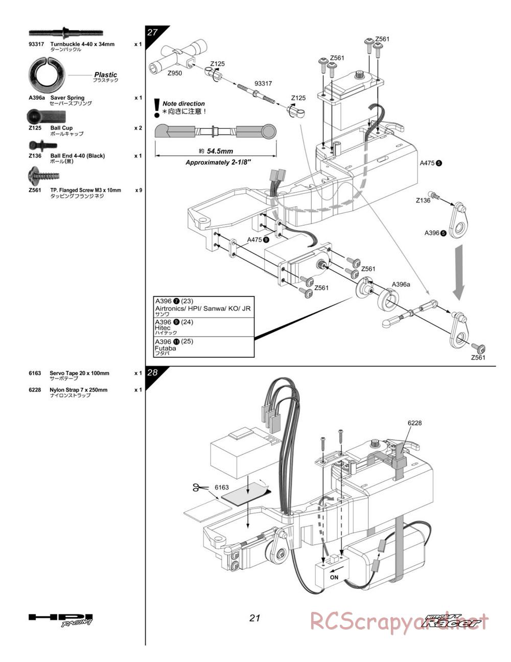HPI - Nitro MT Racer - Manual - Page 21