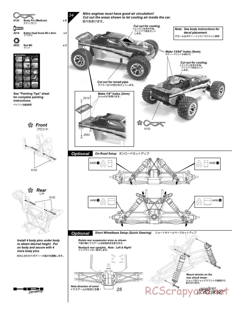 HPI - Nitro MT Racer - Manual - Page 25