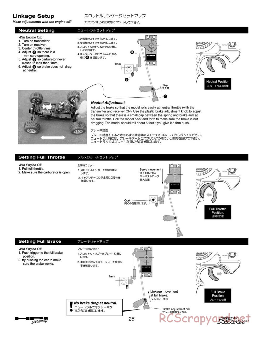 HPI - Nitro MT Racer - Manual - Page 26
