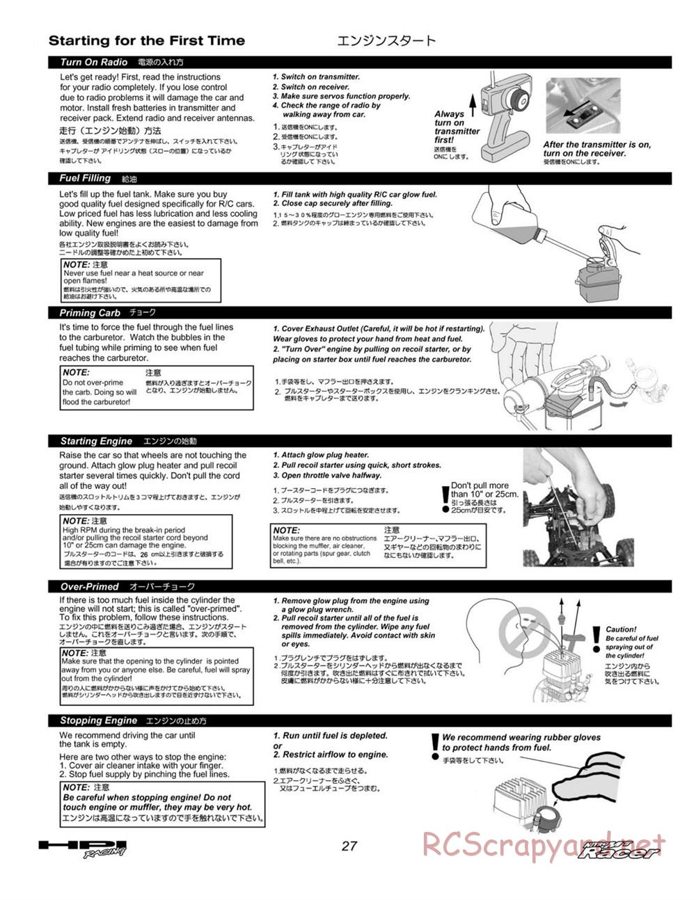 HPI - Nitro MT Racer - Manual - Page 27