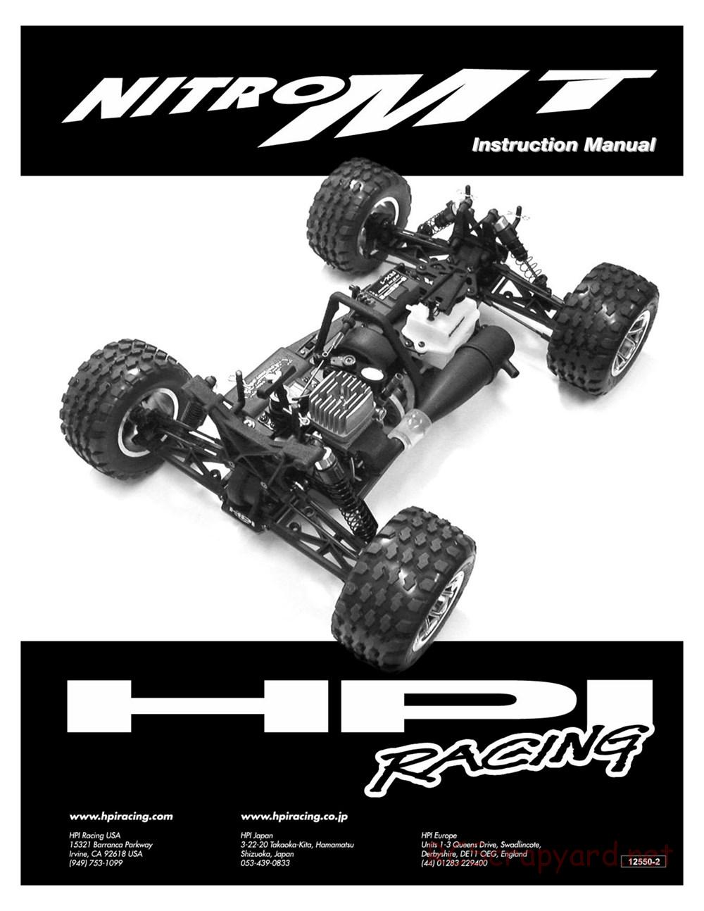 HPI - Nitro MT - Manual - Page 1