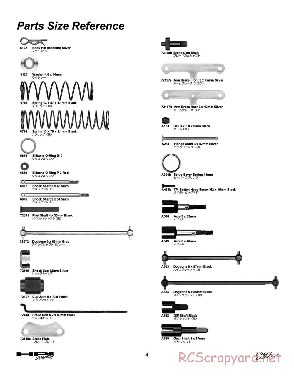 HPI - Nitro MT - Manual - Page 4