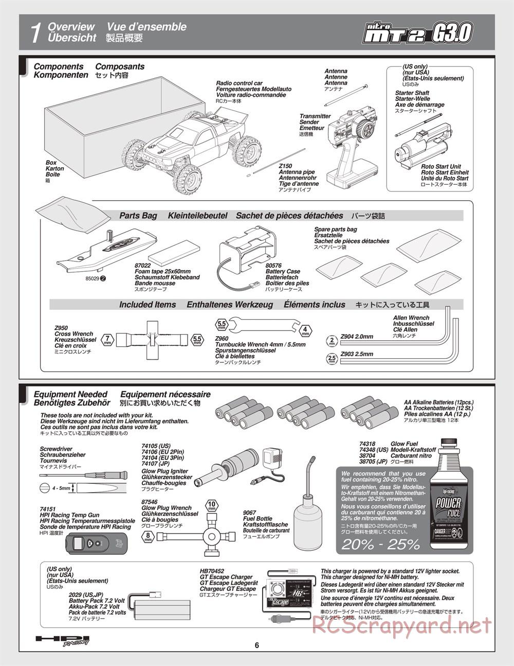 HPI - Nitro MT2 G3.0 - Manual - Page 6