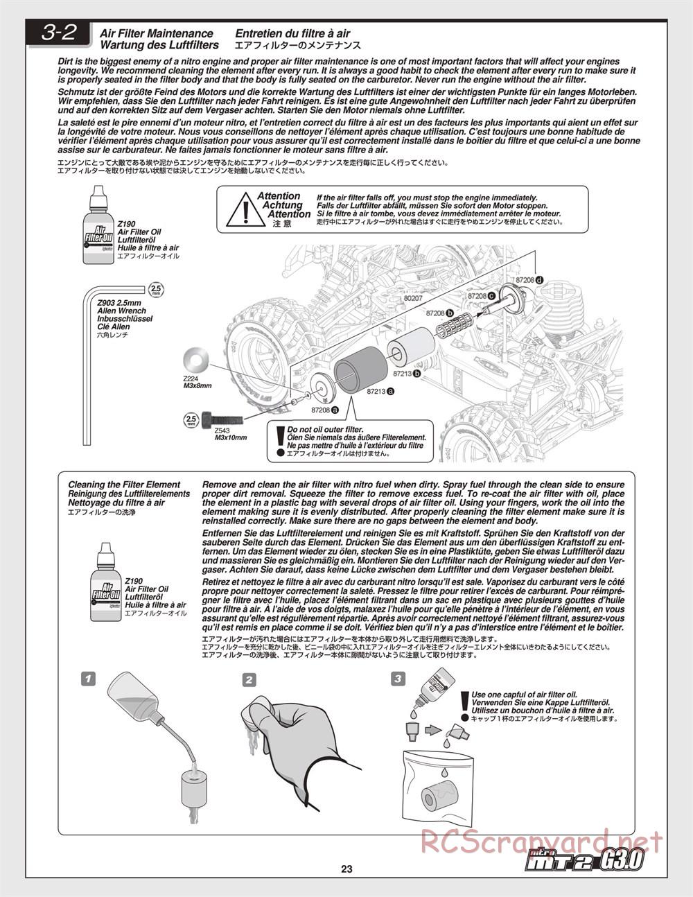 HPI - Nitro MT2 G3.0 - Manual - Page 23